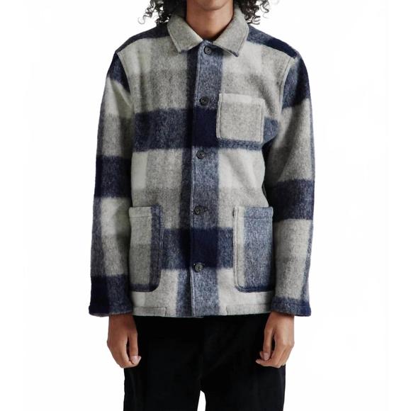 NEW KESTIN ormiston jacket in navy wool check - Picture 1 of 4